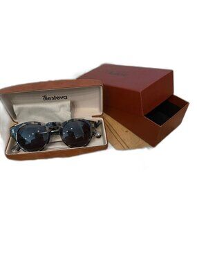 Illesteva Leonard Sunglasses — White/Grey Tortoise, 48mm, Brand New